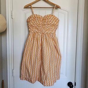 Anthropologie Vanessa Virginia Convertible Antumbra Mod Orange Dress 8